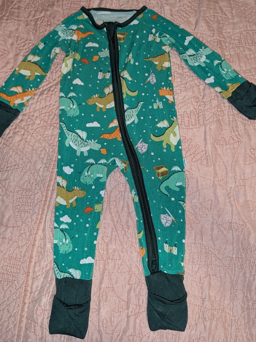 Dragon Dreamland Little Sleepies One-Piece Zipper Pajamas